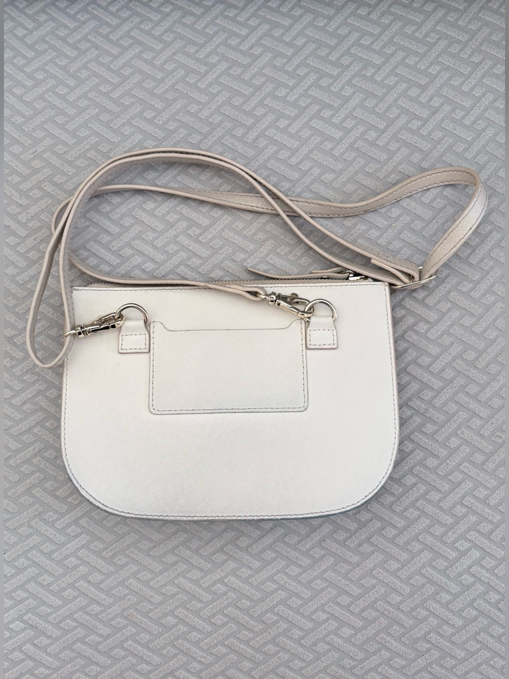 LO & SONS Cream Napa leather Waverly 2 Large convertible Crossbody/belt bag - Picture 11 of 12